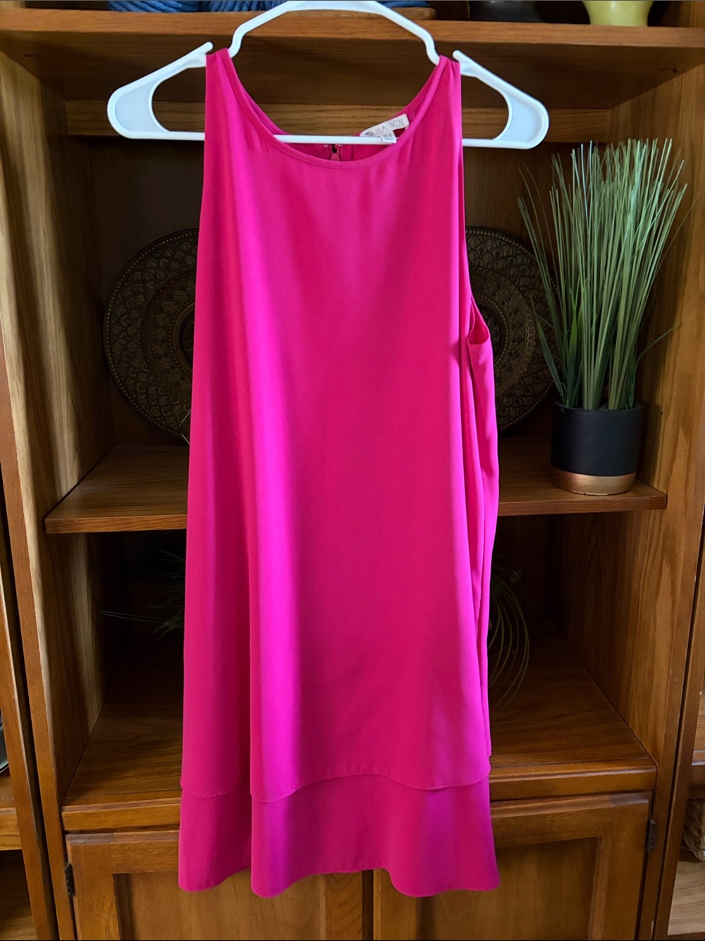 Lila Rose Hot Pink Sleeveless Shift Dress